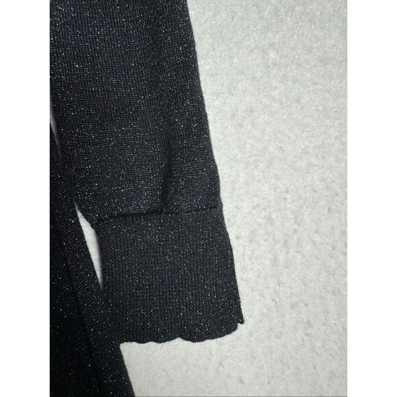 AllSaints Lurex Drape Mini Dress Blue/Teal Sparkle - Picture 4 of 10